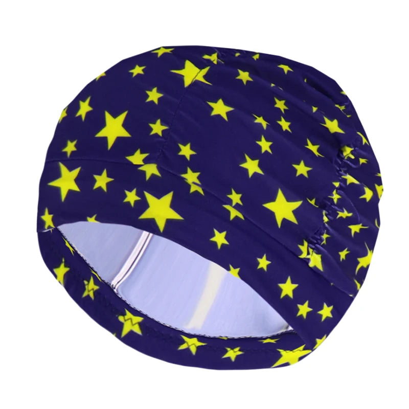 Swimming Hat Women Unisex Girls Long Hair Bathing Cap Swimming Cap Stretch Drape Free Size Swim Pool Sport Elastic Nylon Turban
