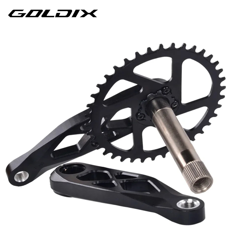 GOLDIX Mountain Bicycle BSA 24mm Crankset 165 170 175mm R-SPEC Trail Hollow Bike Crank Spindle DH AM XC for Shimano SRAM