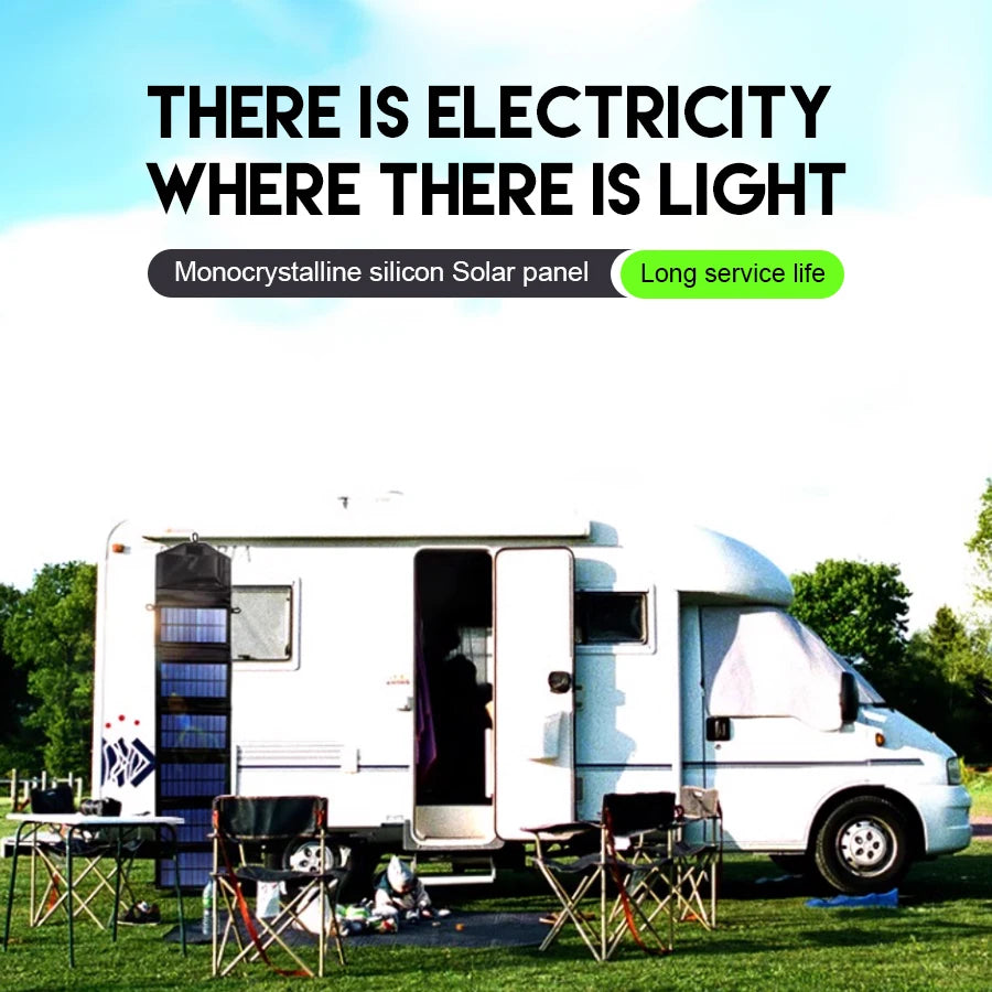 1/2PCS Portable Solar Charger Portable Solar Charger-USB Output for Outdoor Use -for Travel and Camping,Flashlight,Fan Charging