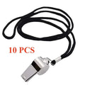 2 Pack Stainless Steel Sports Whistles with Lanyard, Loud Crisp Sound Whistles Great for Coaches, Referees, and Officials