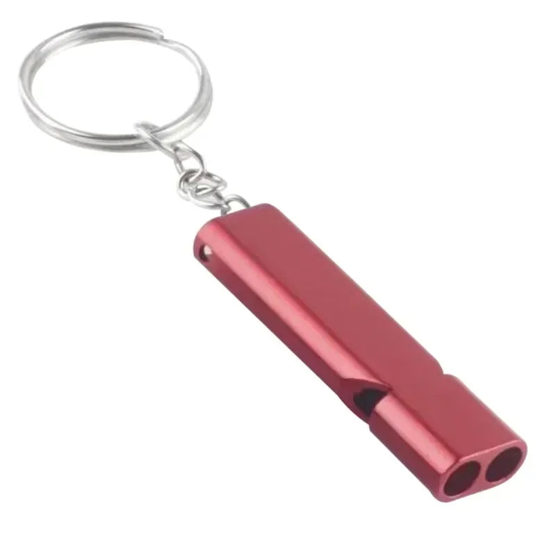 Metal Survival Whistle Flat Shape Training Whistle for Outdoor Sports Hiking Climbing Emergence Whistle Cheerleading Souvenirs