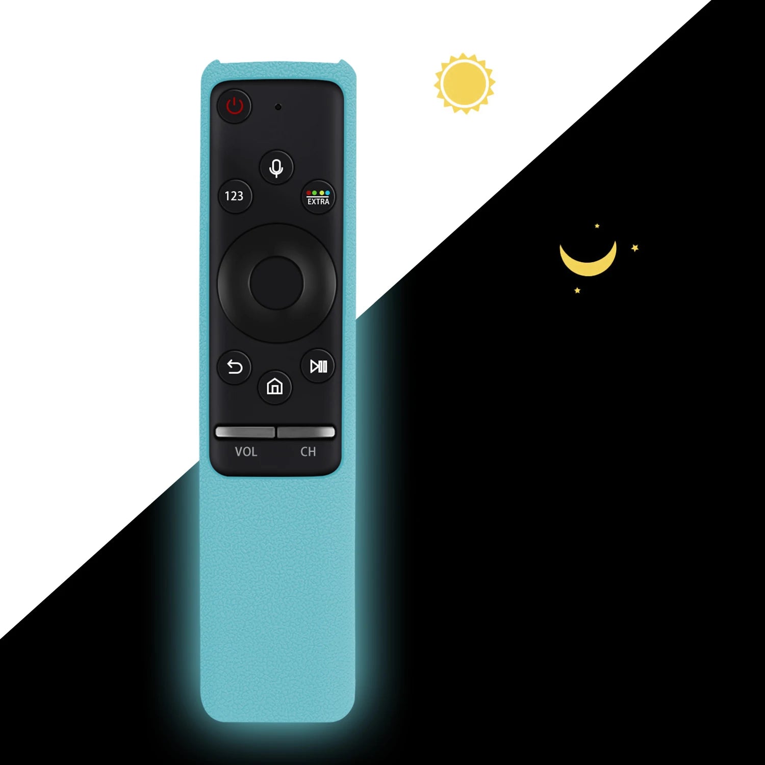 BN59-01312B Silicone Cover Fit for Samsung TV Voice Remote Control Case BN59-01312H BN59-01312F BN59-01312M RMCSPR1B Shockproof