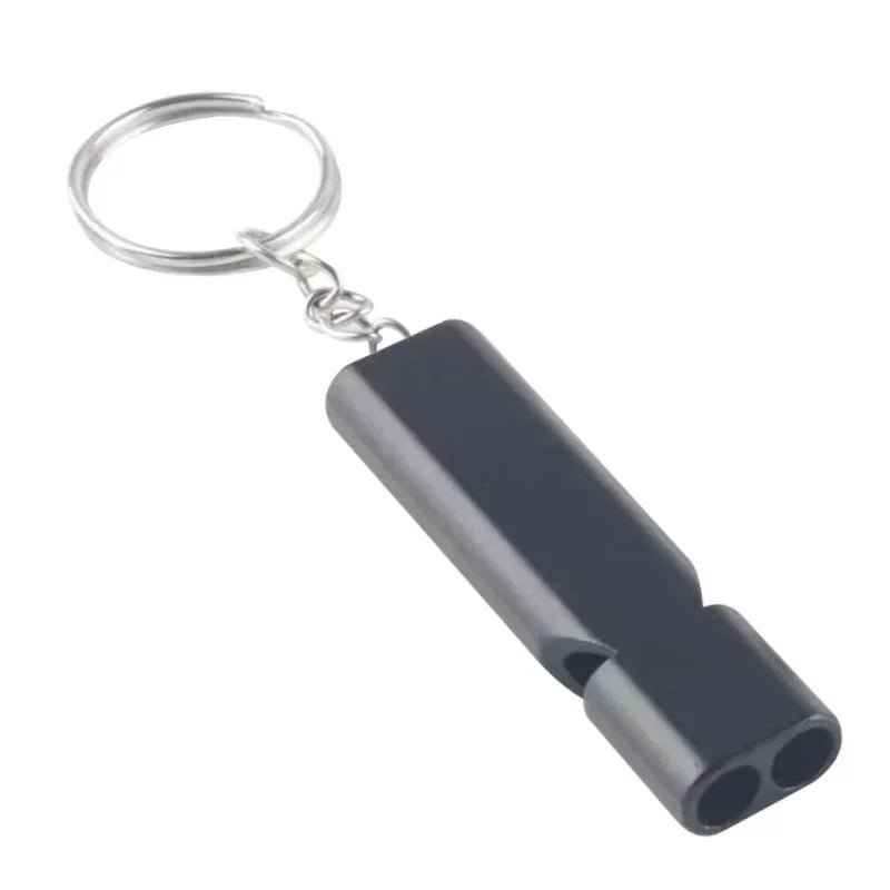 Metal Survival Whistle Flat Shape Training Whistle for Outdoor Sports Hiking Climbing Emergence Whistle Cheerleading Souvenirs