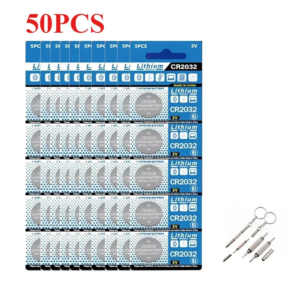 2-50Pcs 200mAh CR2032 2032 DL2032 ECR2032 3V Lithium Battery For Watch Toy Calculator Car Key Remote Control Button Coin Cells