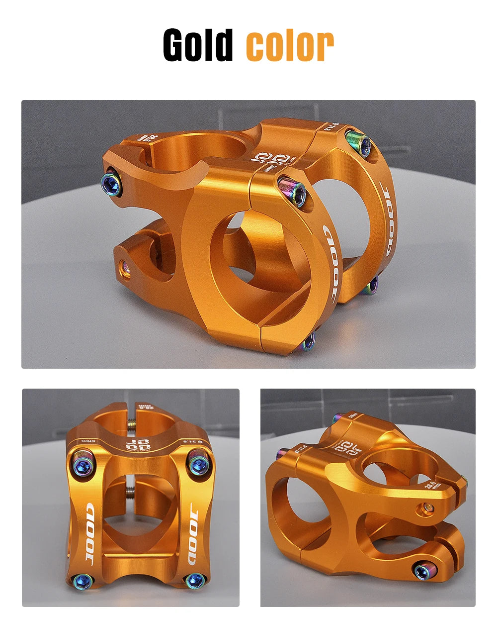 JOOD New CNC Bicycle 35mm Short Stem XT MTB bike stem Bicycle Accessories 31.8mm Stem Riser 28.6 mm Pipe Cycling