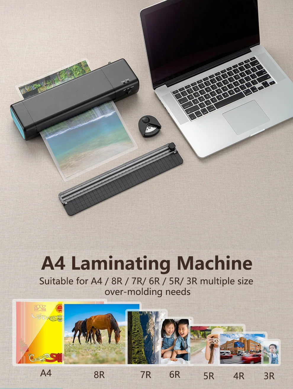 New Plastic Sealer with 10 Sheets Laminating Film, 9 Inch Hot and Cold Laminator, Hot and Cold Laminator for Home School Office