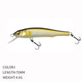 1PCS 70mm 5g Fishing Lure Minnow Hard Bait with 2 Fishing Hooks Crankbait Iscas Artificial Fishing Tackle Lure 3D Eyes