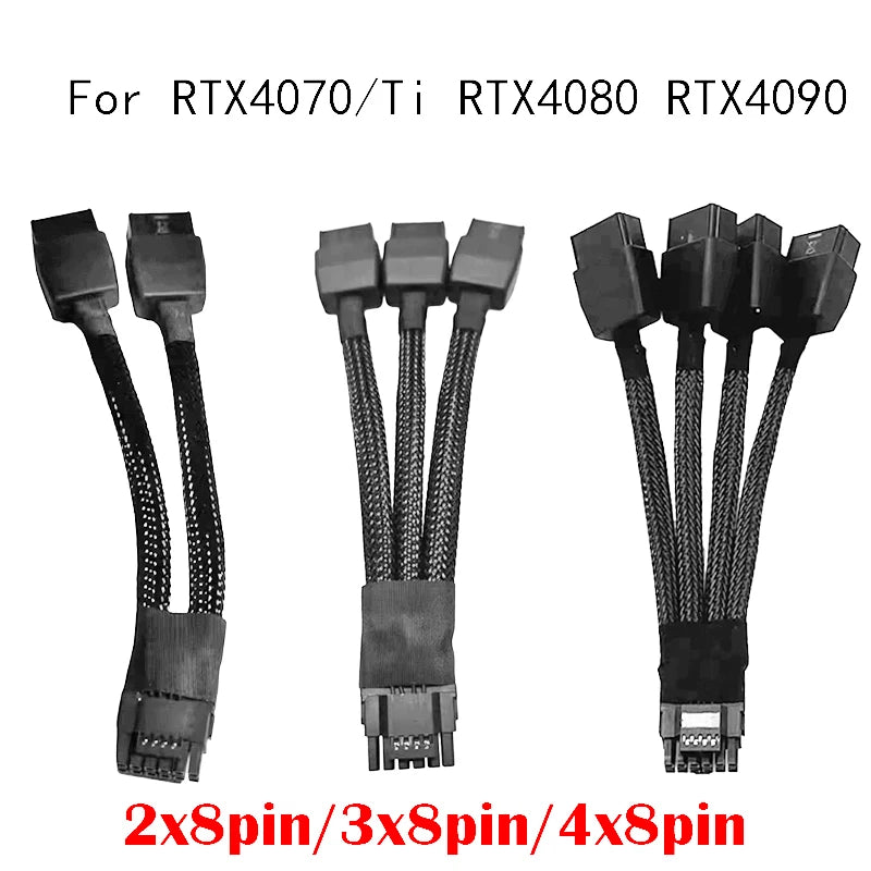 NEW V100 H100 A100 Graphics Card Cable Power Cord Adapter Cable 16Pin to 8Pin For RTX4070_RTX4070Ti_RTX4080_RTX4090 40 Series