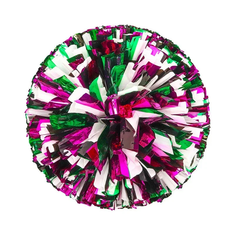 Colorful Cheerleading Pom Poms Girls Kids Finger Cheer Balls Gold Silver Purple Blue Red Green Dance Cheerleading Accessories