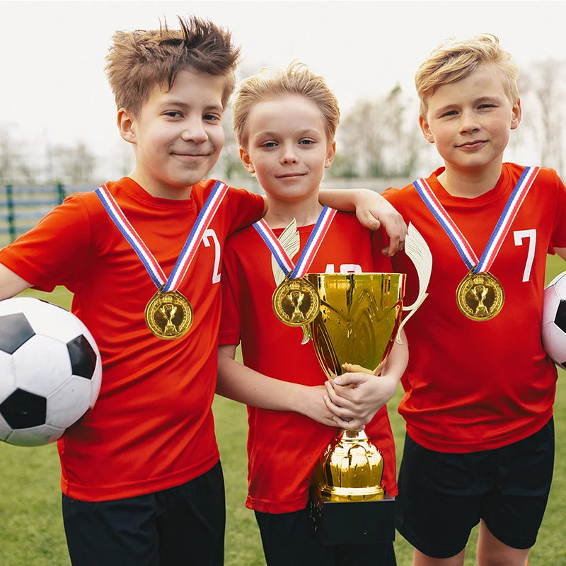 Gold Silver Bronze Award Medal Winner Reward Football Competition Prizes Award Medal For Souvenir Gift Outdoor Sport Kids Toys