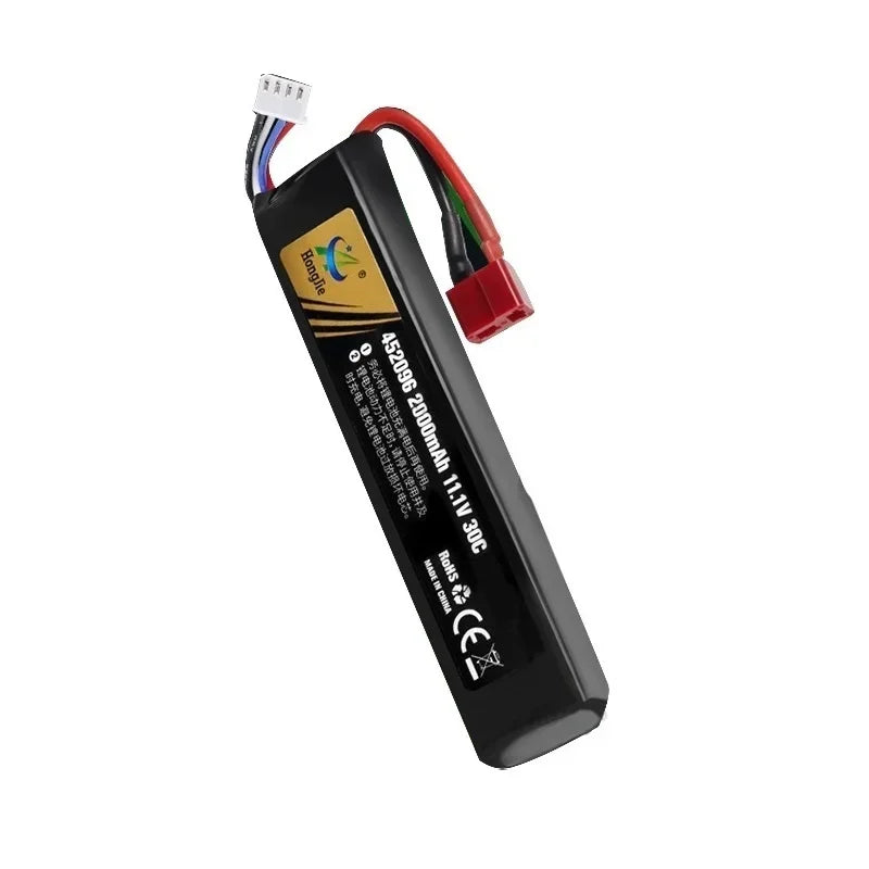 1PCS 11.1V 2000mAh Polymer Lithium Battery 3S 30C 452096 Batteria for Water Gun Airsoft BB Air Pistol Electric Toys Guns Parts