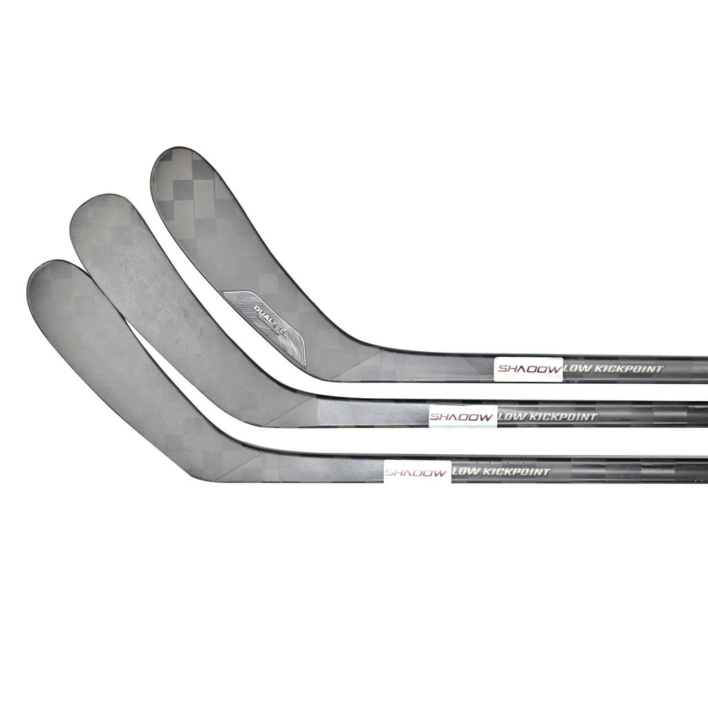 [2-Pack][SR][LKP][Tigger 10CLK][Black] Pro Classic Low Kick Point CLK Carbon Fiber Real Ice Hockey Sticks Light Weight 390g