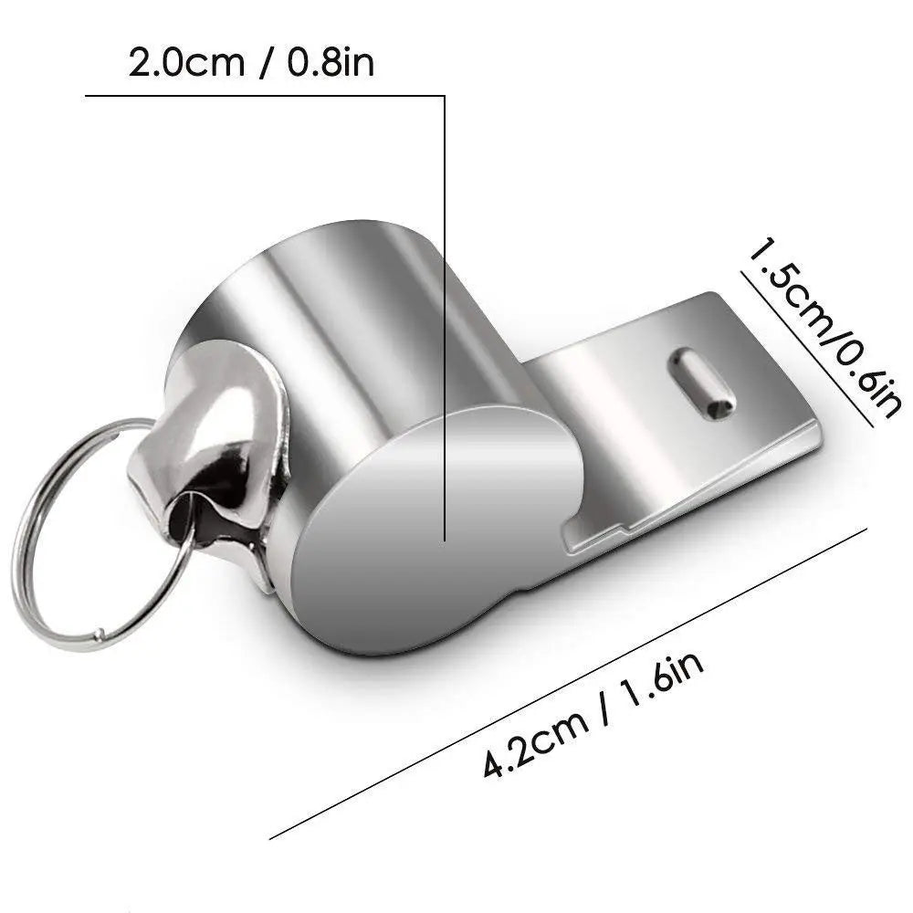 Team Sport Loud Metal Whistle With Rope Strong Stainless Steel Whistles Professional Portable Referee Whistles Training