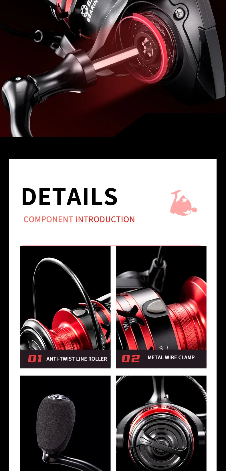 Rooblinos HT Spinning Fishing Reels For Saltwater Freshwater Metal Spool Left/Right Interchangeable Trout Carp Fishing Tackle