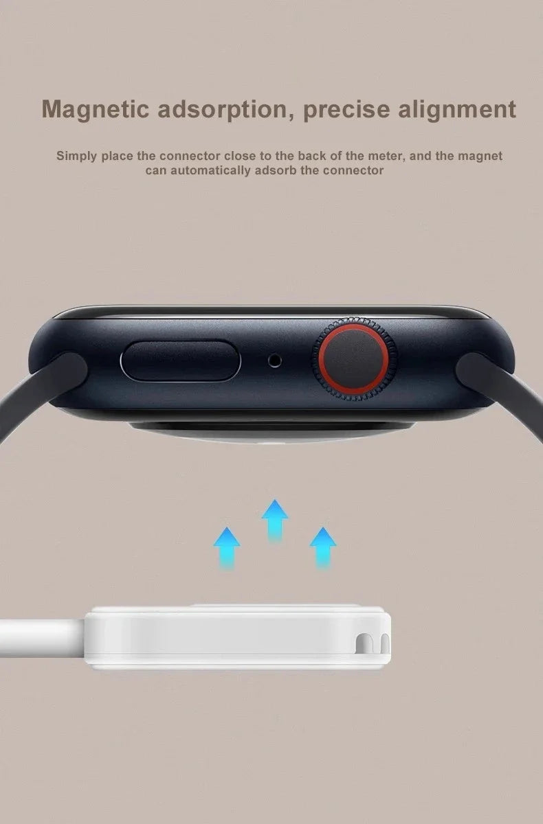 Fast Magnetic Watch Wireless Charger For Apple Watch Ultra 3 2 1 Series 9 8 7 6 SE Charger Dock Adapter Type C Portable Charger