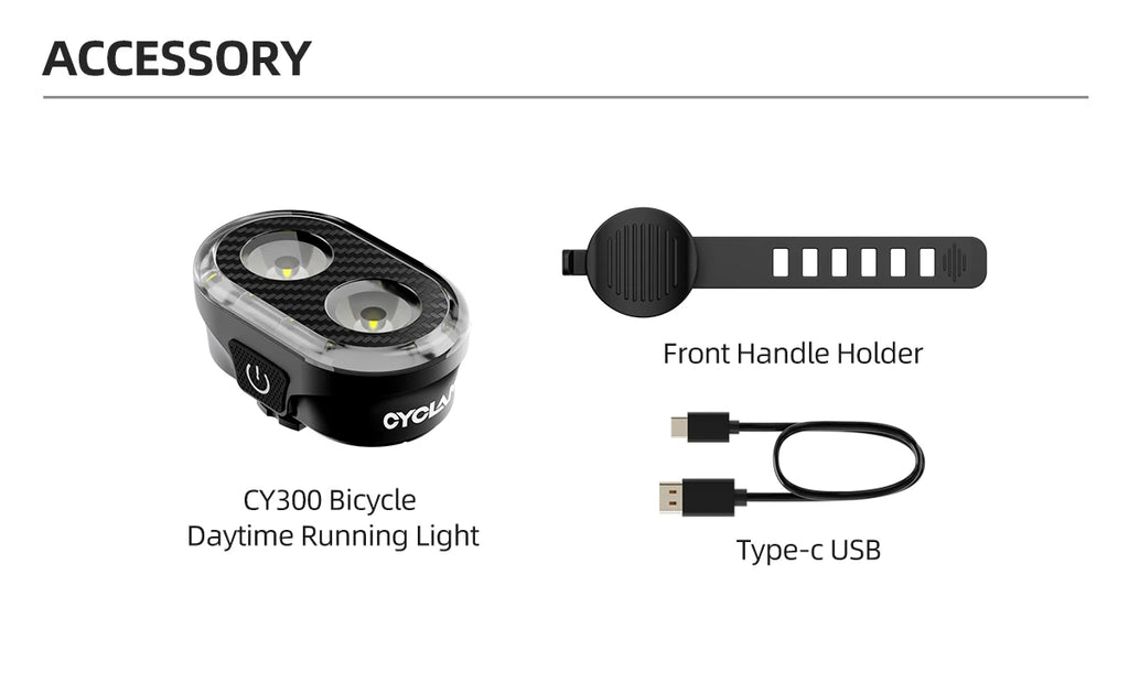 CYCLAMI Bicycle Headlights Front Light  Type-C Charging Waterproof MTB Road Bike Lights Cycling Accessories