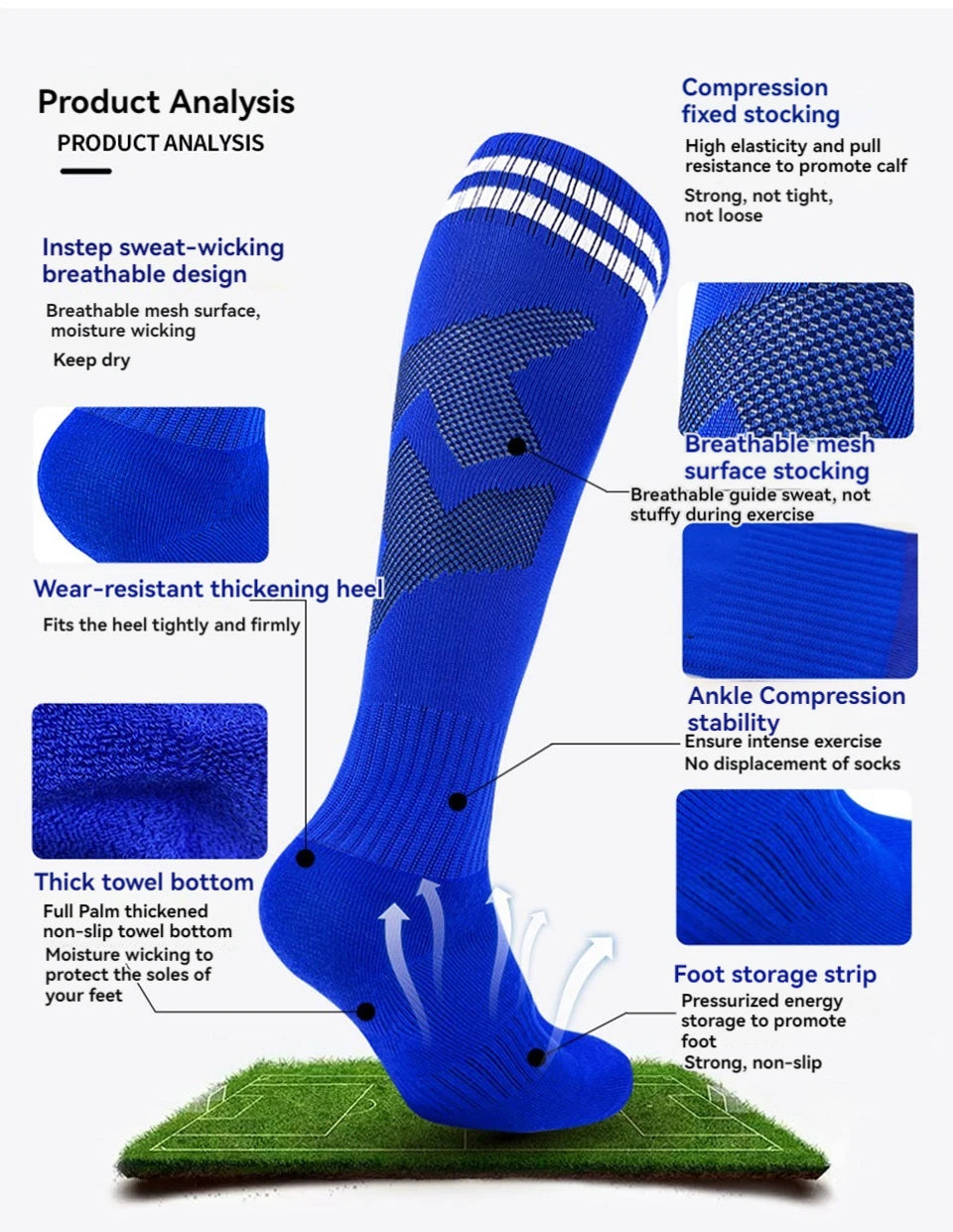 Loogdeel 26-45 Children Adult Football Sports Long Knee Socks Kids Soccer Baseball Adults Legging Stockings Children Sports Sock