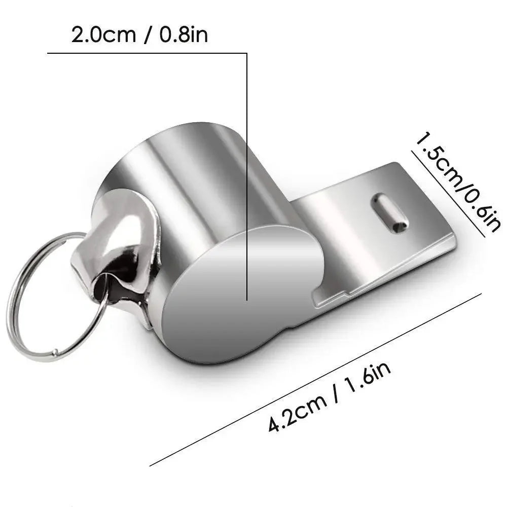 Team Sport Loud Metal Whistle With Rope Strong Stainless Steel Whistles Professional Portable Referee Whistles Training