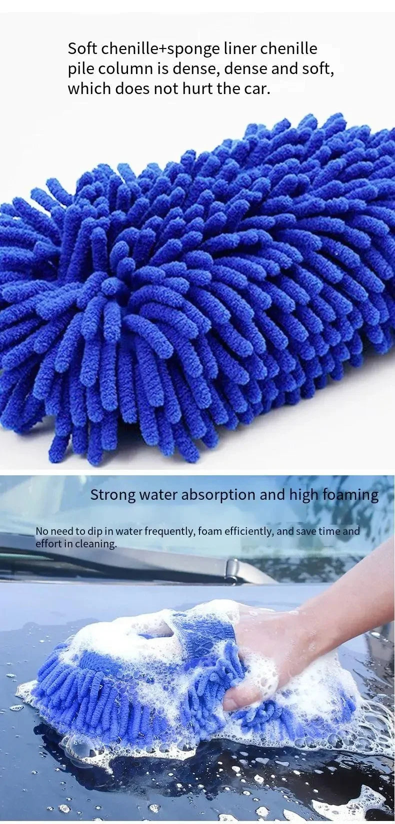 Superfiber Gloves Modeling Car Wash Sponge Clean Car Care Details Brush Clean Sponge Car Gloves Available On Both Side Auto Part