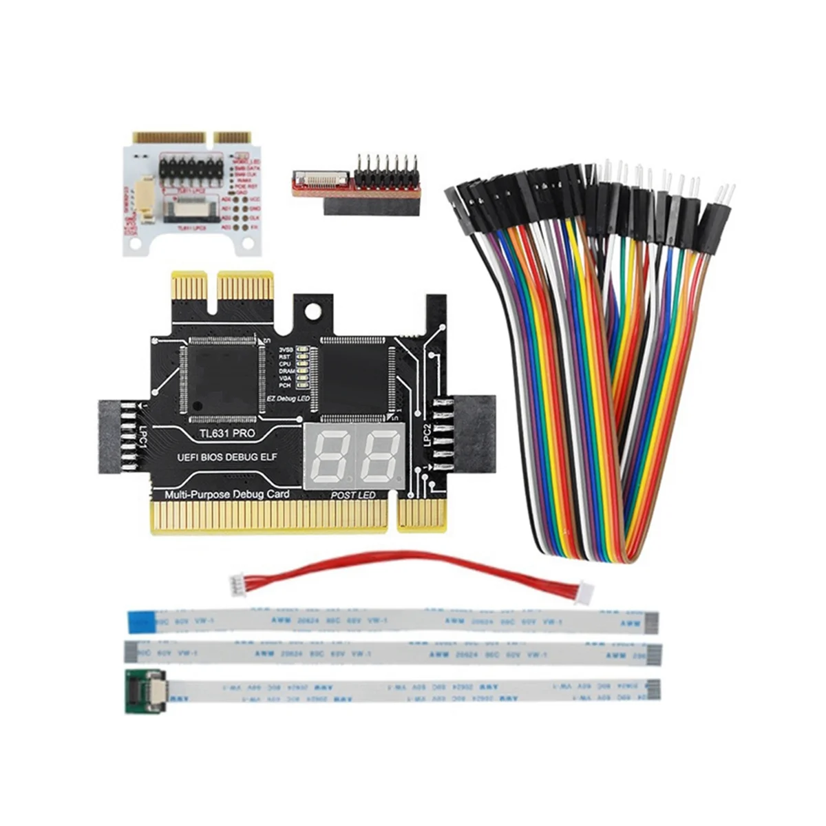 TL631 Pro Diagnostic Card+Expansion Card Diagnostic Card PCI-E Motherboard Multifunction Laptop Diagnostic
