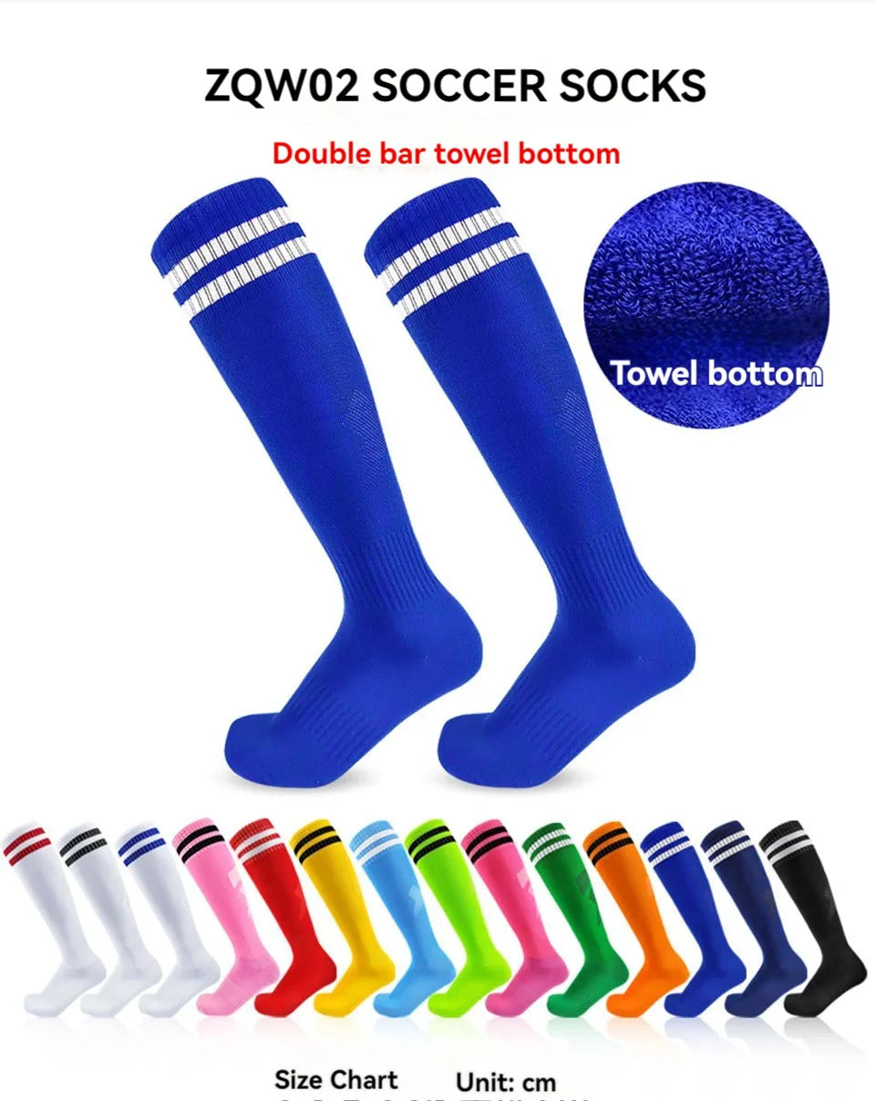 Loogdeel 26-45 Children Adult Football Sports Long Knee Socks Kids Soccer Baseball Adults Legging Stockings Children Sports Sock
