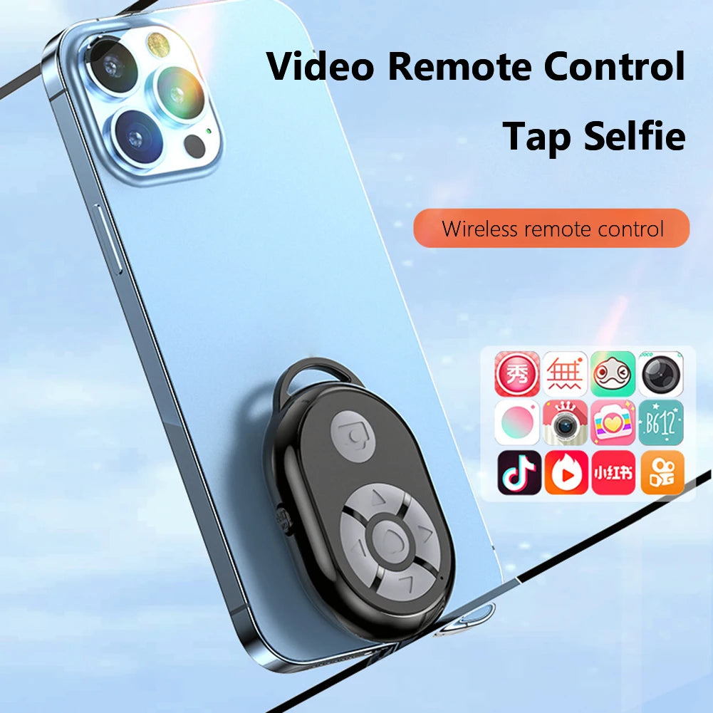 Remote Control Page Turner Bluetooth Smart Phone Screen Auto Clicker for Gaming Live 10m Camera Shutter Video Remote For tiktok