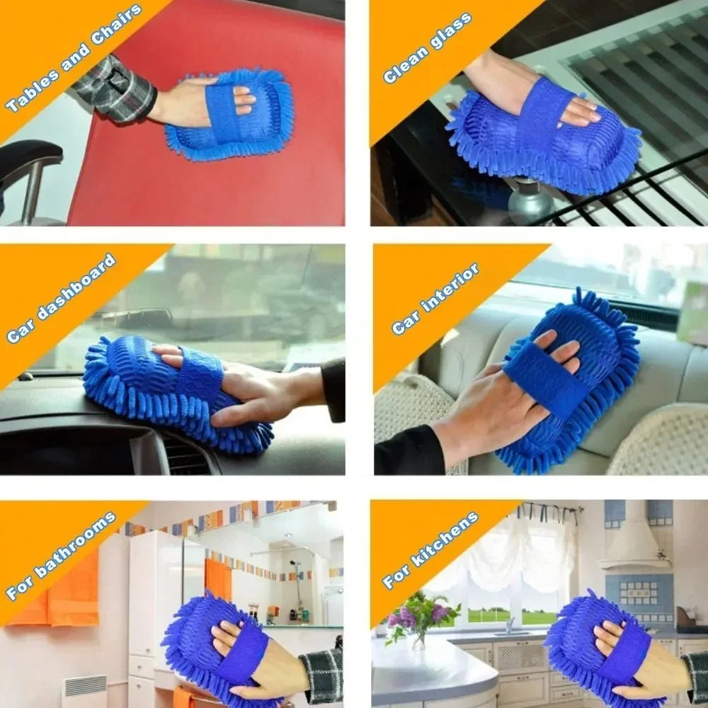Superfiber Gloves Modeling Car Wash Sponge Clean Car Care Details Brush Clean Sponge Car Gloves Available On Both Side Auto Part