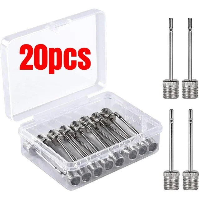 New Sport Ball Inflating Pump Needle For Football Basketball Soccer Inflatable Air Valve Adaptor Stainless Steel Pump 5/10/20PCS