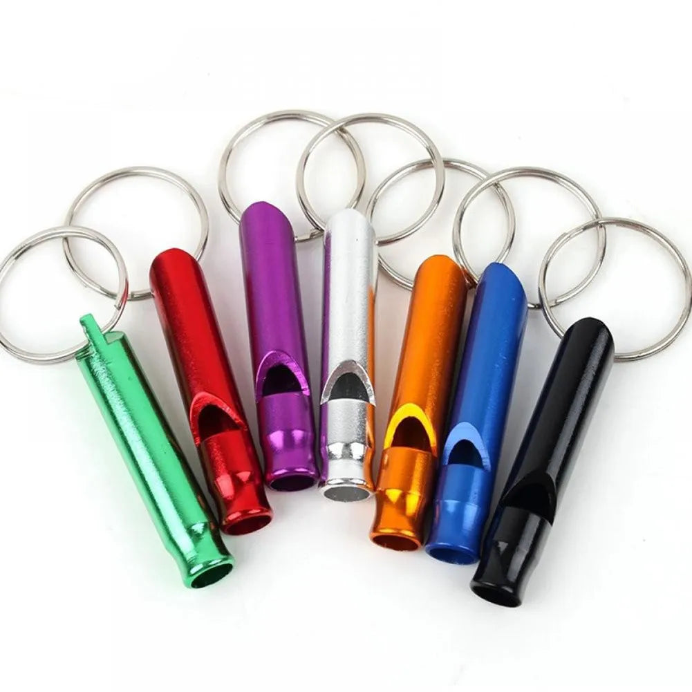 45*8mm Mini Survival Metal Whistle  Distress Pet Training Feeding Helper Outdoor Training Whistle Dogs Repeller Pet Training