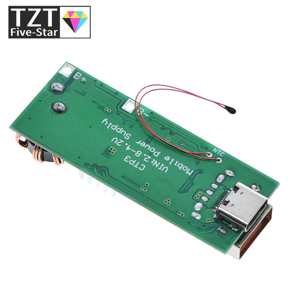 QC4.0 QC3.0 Double Way PD Mobile Phone Power Bank  Quick Charge 3.7V to 5V 9V 4.5A 22.5W  Type-C USB Boost Charger Circuit Board