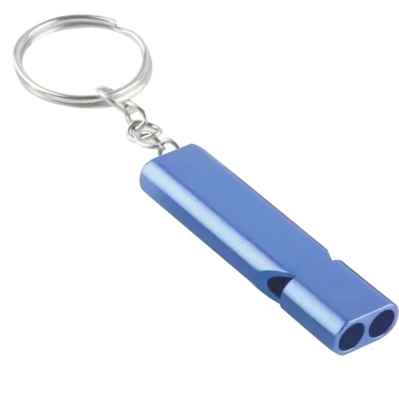 Metal Survival Whistle Flat Shape Training Whistle for Outdoor Sports Hiking Climbing Emergence Whistle Cheerleading Souvenirs