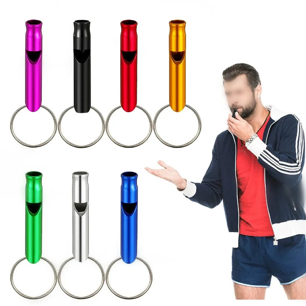 45*8mm Mini Survival Metal Whistle  Distress Pet Training Feeding Helper Outdoor Training Whistle Dogs Repeller Pet Training