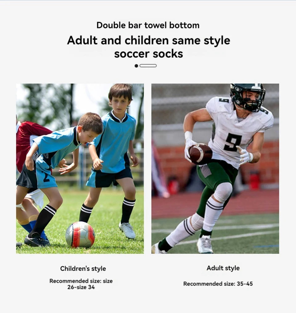 Loogdeel 26-45 Children Adult Football Sports Long Knee Socks Kids Soccer Baseball Adults Legging Stockings Children Sports Sock