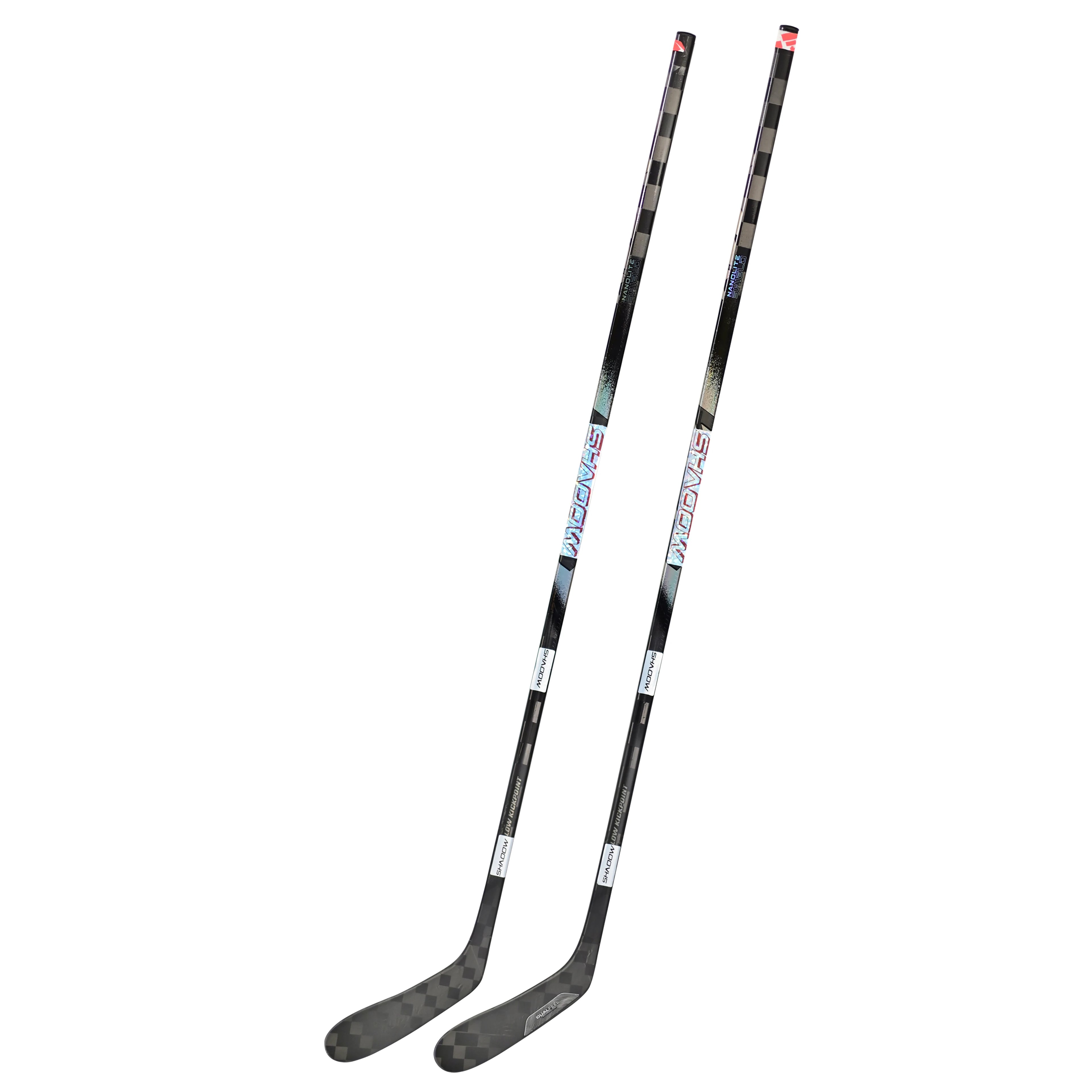[2-Pack][SR][LKP][Tigger 10CLK][Black] Pro Classic Low Kick Point CLK Carbon Fiber Real Ice Hockey Sticks Light Weight 390g