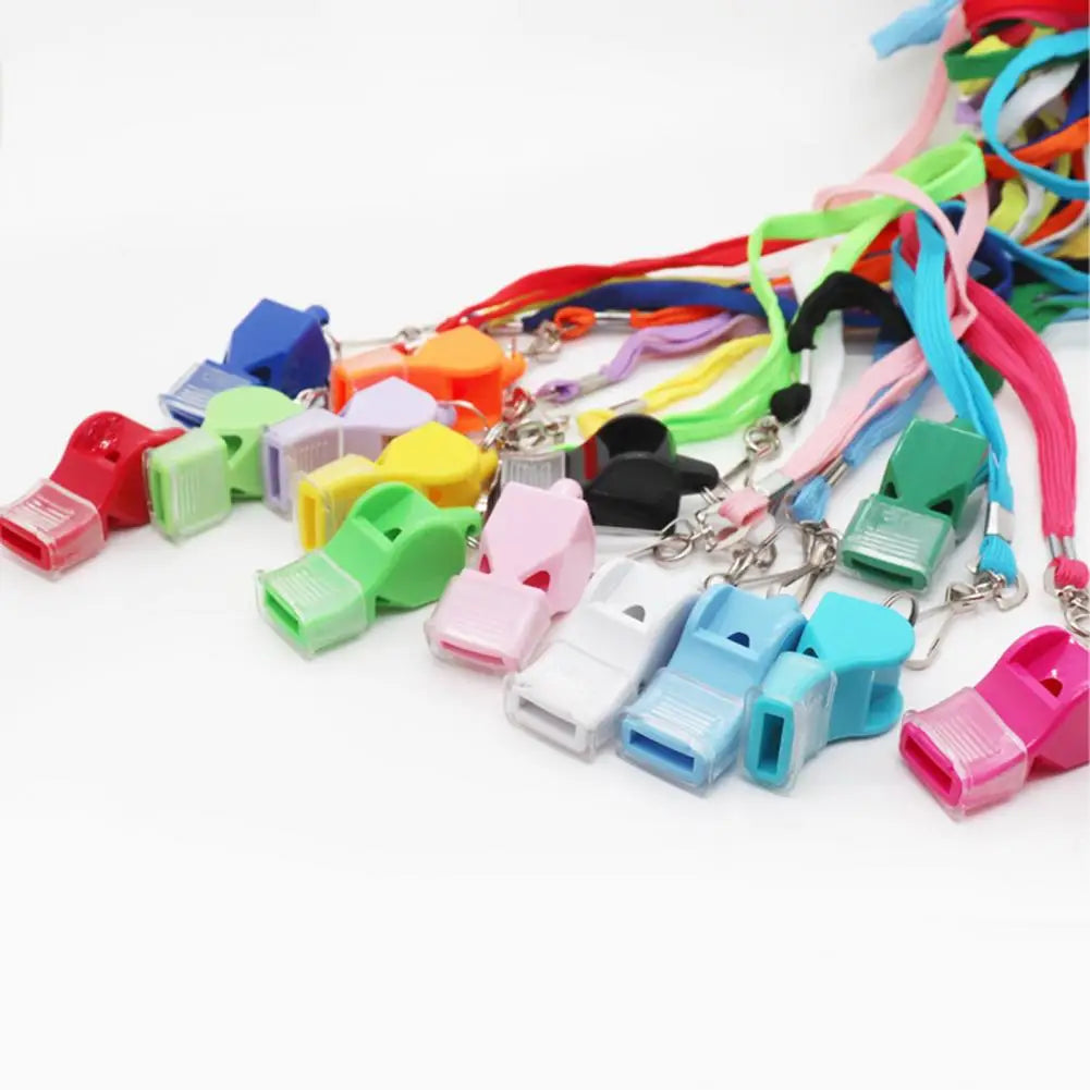 Loud Pea-shaped Whistle 120 Decibel Whistle Professional Sports Whistle Set with Lanyard Mouth Grip for Coaches Referees