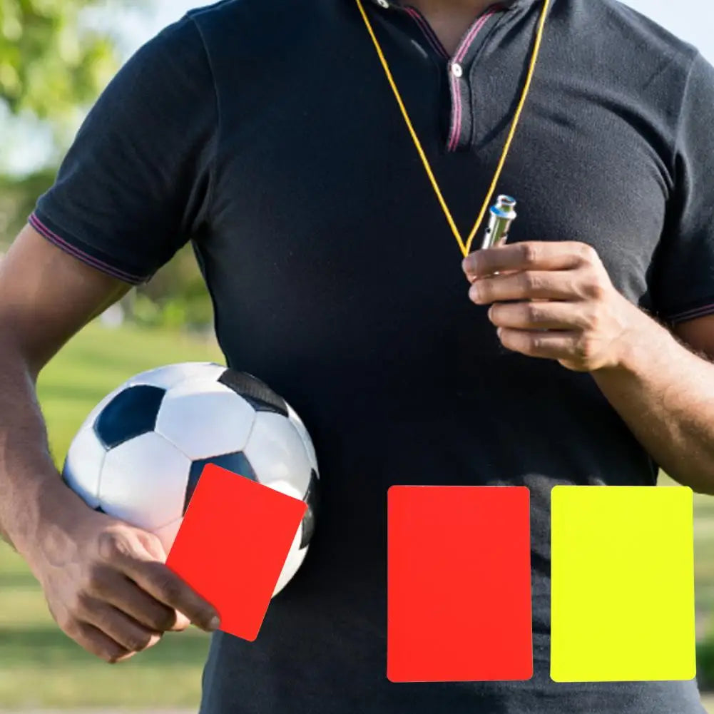 Soccer Referee Red Yellow Cards PVC Football Referee Red And Yellow Cards Referee Tool Warning and Ejection Cards