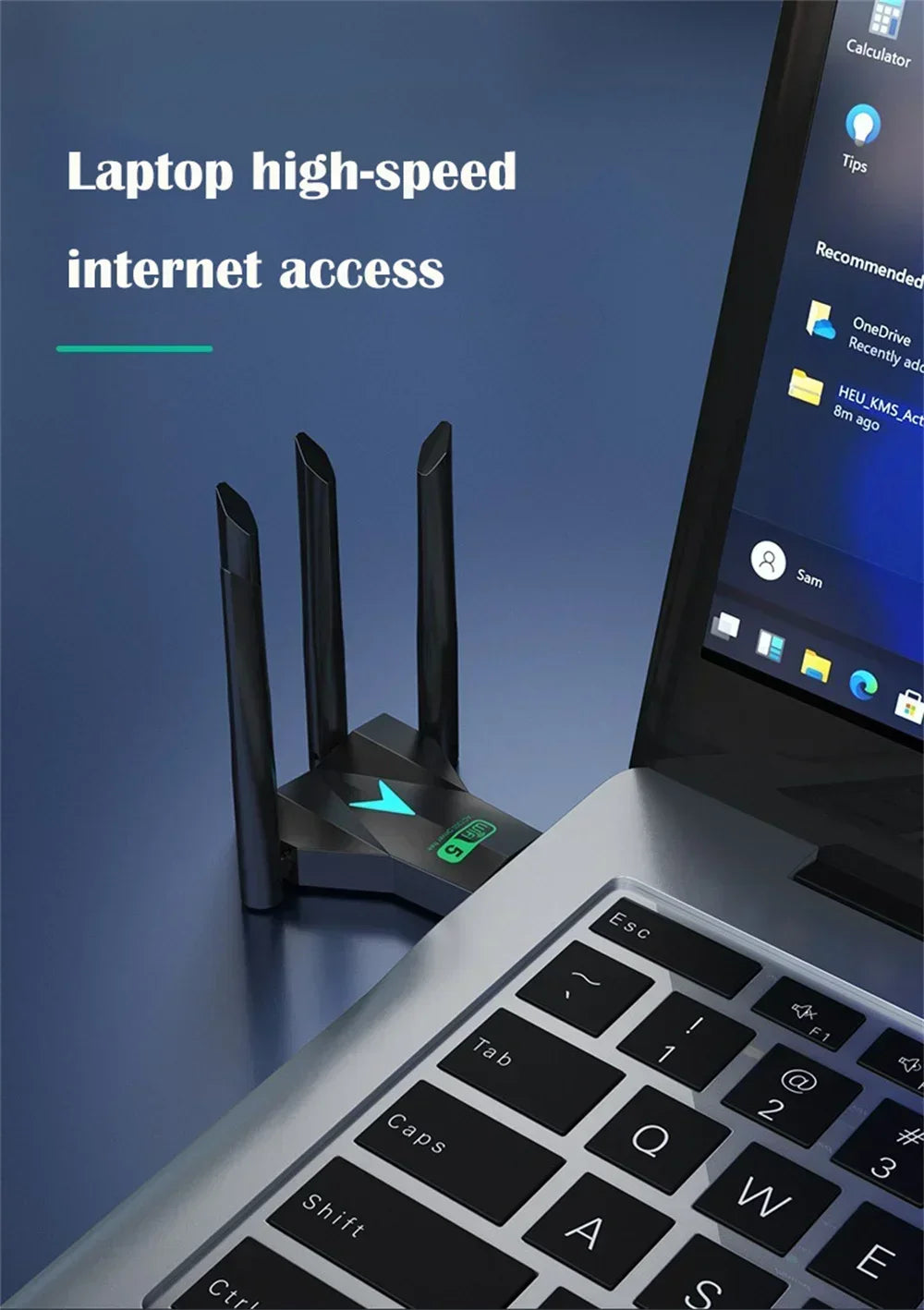 1200Mbps WiFi USB Adapter 2.4G+5Ghz Wi-Fi Dongle 4 Antenna 802.11AC USB3.0 High-Speed Wireless Card Receiver PC/Laptop