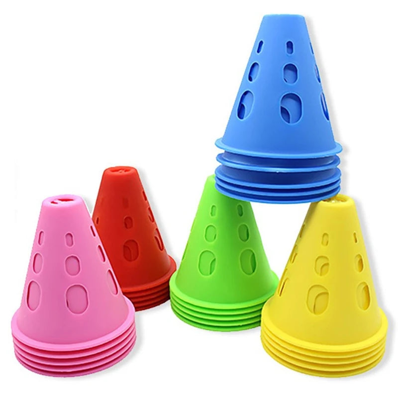 1pcs Marking Training Road Cone Roller Skating Piles Portable Multifunctional Skates Roadblocks Soccer Training Obstacles Props